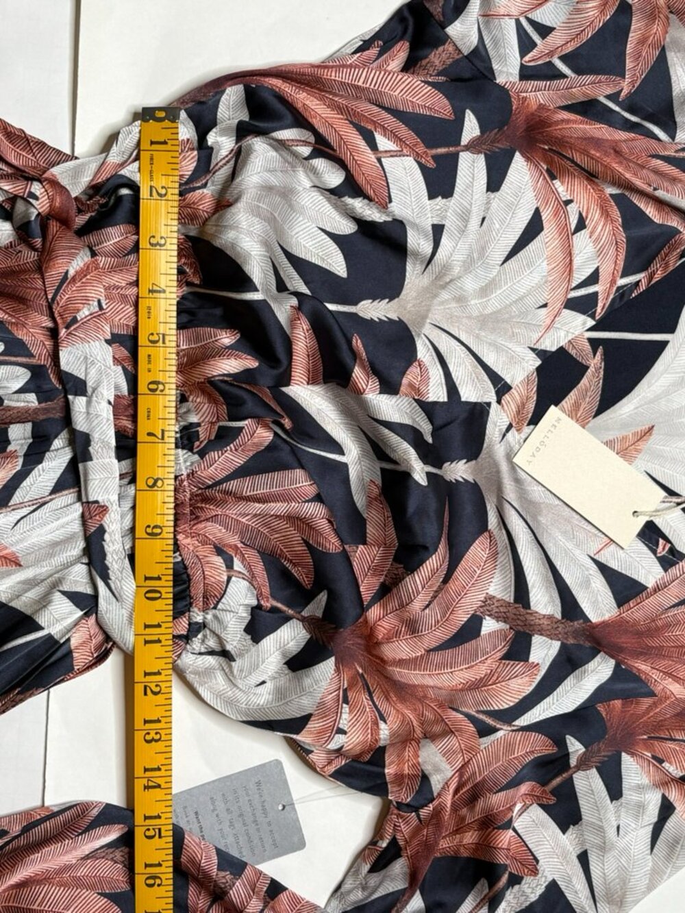 Melloday Botanical Pleated Maxi Dress – Navy Multi – Small – NWT - Picture 5 of 15